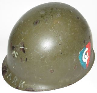 Named Korean War US Military Westinghouse M1 helmet liner,  sweatband 2