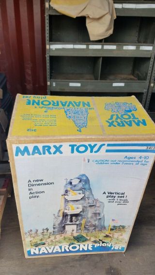 Vintage Marx Battleground (battle Of Navarone) Giant Playset W/box 1974
