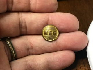 1830 ' s Massachusetts NEG England Guard Cuff Button 5