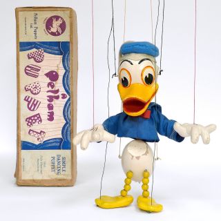Vintage Pelham Puppet - Large Hands Donald Duck - Early Version