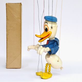 Vintage Pelham Puppet - LARGE HANDS DONALD DUCK - Early Version 4
