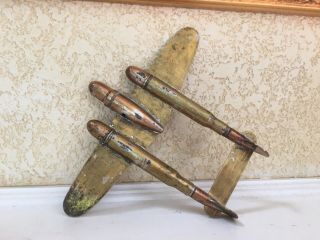 Wwii Trench Art Airplane Brass & Shell Bullet Us