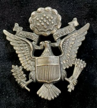 Military Stars And Eagle Military Hat Screwback 2.  25 " Badge Pin (julybuy 1)