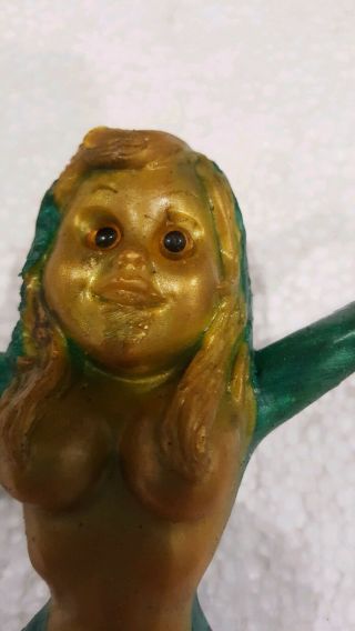 1966 Vintage Russ Berrie Mini Fini Mermaid Oily Jiggler Toy Royalty Designs 2