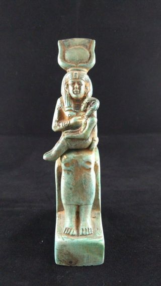 Ancient Egyptian Antiquities Rare Statue Of Isis Breastfeeding (2686–2181 Bc)