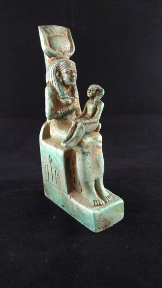 Ancient Egyptian Antiquities rare Statue of Isis Breastfeeding (2686–2181 BC) 2