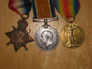 Ww1 British Group Medal 1914 - 1915 Star Trio Deck Hand Royal Naval Reserve