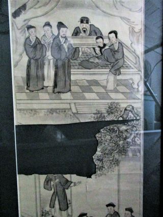 1800S CHINESE CHRISTIAN SCROLL PTG CHRIST CHINESE FEATURES RAISE JARIUS DAUGHTER 3