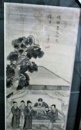 1800S CHINESE CHRISTIAN SCROLL PTG CHRIST CHINESE FEATURES RAISE JARIUS DAUGHTER 4
