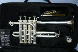 Good Quality Thomann 4 Valve Piccolo Trumpet In Case - Very Rare - Cornet ? L@@k