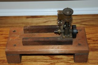 Vintage Steam Engine Plant Parts Measures 2 - 1/2 " By 1 - 1/4 " By 3 " High.