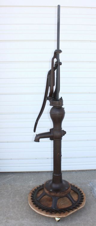 Antique Cast Iron HAYES Windmill Water Well Cistern Yard Pump w Removable Spout 3