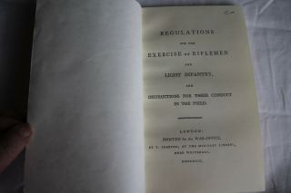 British Regulations For The Excercise Of Riflemen Reference Book