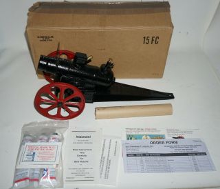 Cast Iron Big Bang Cannon Never Fired 24 1/2 Inches Long W/ Box Ab23