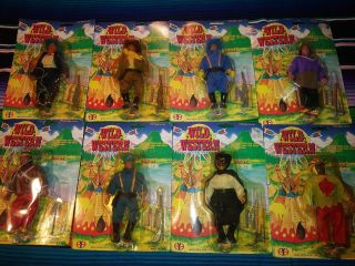 Wild Western Bootleg Mego Cowboys,  Indians Zorro 6.  5 In Action Figures Full Set