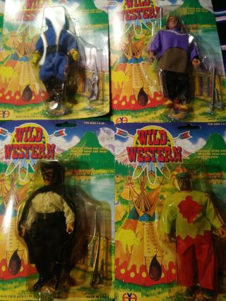 Wild Western Bootleg Mego Cowboys,  Indians Zorro 6.  5 In Action Figures Full Set 3