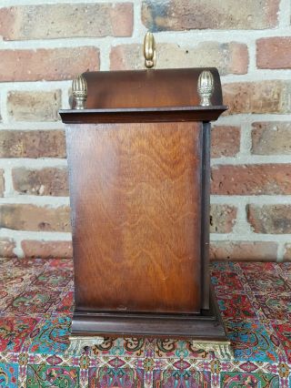 Vintage German Table clock with Moon Phase Calendar and Double Bell,  (1977) 4