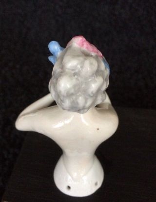 Antique Porcelain Half Doll Nude Germany Schneider & Cie c.  1879 pin cushion 4