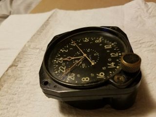 WWII World War 2 Era Waltham CDIA 8 day USA Navy Aircraft Clock Runs 3