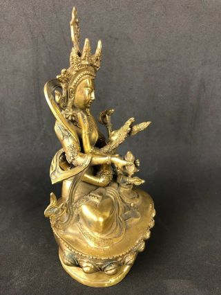 GOOD 19TH C.  CENTURY CHINESE GILT BRONZE TIBETAN BUDDHA 2