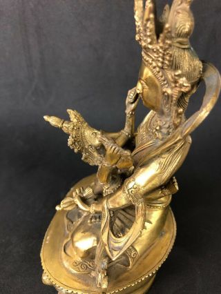 GOOD 19TH C.  CENTURY CHINESE GILT BRONZE TIBETAN BUDDHA 6