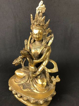 GOOD 19TH C.  CENTURY CHINESE GILT BRONZE TIBETAN BUDDHA 8