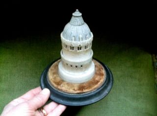 RARE ANTIQUE 19TH CENTURY GRAND TOUR ALABASTER MODEL OF BAPTISTERY IN PIZA ITALY 2