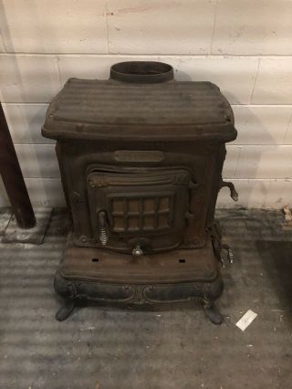 Vintage Cast Iron Wood Burning Stove Olympia
