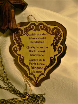 Vintage Black Forest CUCKOO CLOCK Carved Wood West Germany Pendulum Missing 3