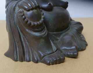 ANTIQUE LARGE CHINESE ASIAN SEATED BRONZE BUDDHA QING DYNASTY STATUE 5
