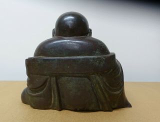 ANTIQUE LARGE CHINESE ASIAN SEATED BRONZE BUDDHA QING DYNASTY STATUE 7
