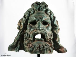 Massive Over Life - Size Roman Greek Bronze Head / Bust Zeus / Poseidon Hercules