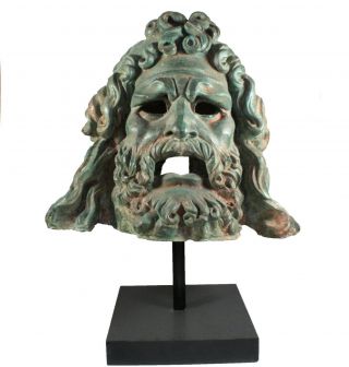 Massive Over Life - Size Roman Greek Bronze Head / Bust Zeus / Poseidon Hercules 2