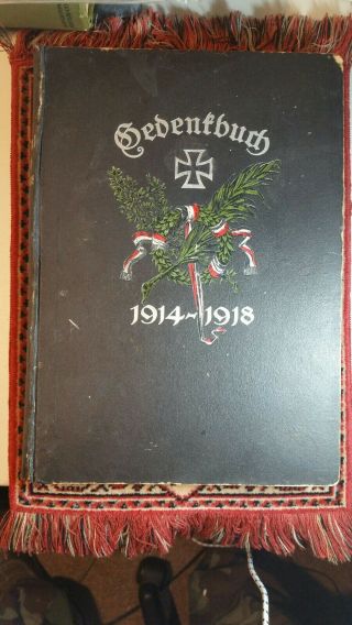 Gedenkbuch (memorial Book) 1914 - 1918 For The Baptist Community In Germany - 1919