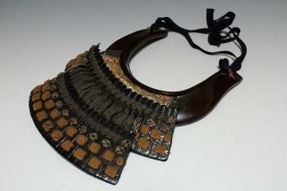 Japan Antique Edo Nodowa iron yoroi Kabuto Armor tsuba koshirae katana busho 侍 4