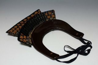 Japan Antique Edo Nodowa iron yoroi Kabuto Armor tsuba koshirae katana busho 侍 5