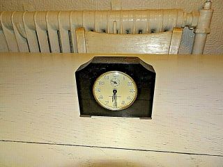 Vintage Seth Thomas Marbelized Dresser Table Clock Alarm Glow Bakelite Catalin