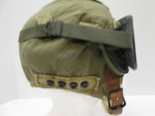 WW2 Flight Cap,  US Army Air Force Type A - 9 with googles 4