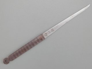 Kogatana Signed Nomura,  Antique Japanese Short Sword Knife Koshirae Tanto Kozuka