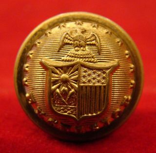 York Militia Coat Button With Civil War " Horstmann Bros & Allien " Backmark