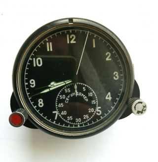 Soviet Russian CCCP USSR aircraft cockpit clock chronograph 