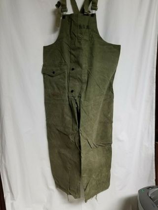 WWII US Navy Foul Weather Parka and Bibs 10