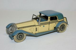 Scarce Vintage Wells English Tin Litho Wind - Up Rolls Royce Limousine Car Ex L@@k