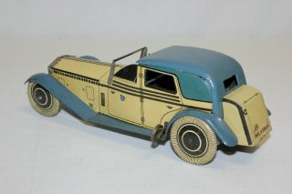 Scarce Vintage Wells English Tin Litho Wind - Up Rolls Royce Limousine Car EX L@@K 3