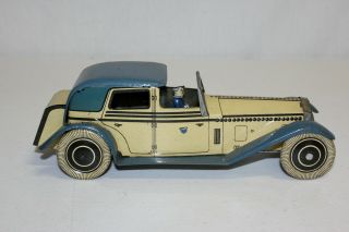 Scarce Vintage Wells English Tin Litho Wind - Up Rolls Royce Limousine Car EX L@@K 6