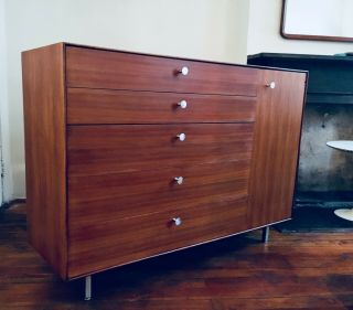 George Nelson Herman Miller Thin Edge Walnut Dresser Cabinet mid century modern 2