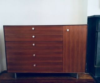 George Nelson Herman Miller Thin Edge Walnut Dresser Cabinet mid century modern 3