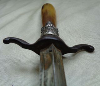 ANTIQUE STILETTO DAGGER ITALIAN / FRENCH PROSTITUTES PERSONAL DIRK.  Bowie knife 5