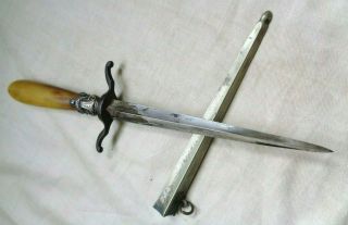 ANTIQUE STILETTO DAGGER ITALIAN / FRENCH PROSTITUTES PERSONAL DIRK.  Bowie knife 9