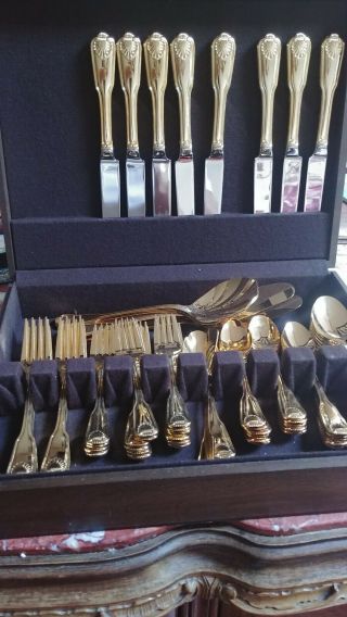 Towle English Shell Gold Plated Set